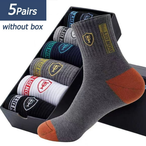 5Pairs Breathable Cotton Sports Stockings Men Bamboo Fiber Autumn and Winter Men Socks Sweat Absorption Deodorant Business Sox A EUR 38-43