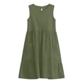 thumbnail image 6 of Kukoosong Women's Sleeveless Tank Dress with Pockets, Round Neck Midi Casual A-Line Flowy Summer Dress for Everyday Wear, Beach Vacation Loose Fit Dress, 6 of 6
