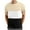 Khaki, variant on Men's Colorblock Short Sleeve Crew Neck T-Shirt Casual Striped Printed T-Shirt Tops