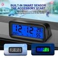 thumbnail image 6 of Small Digital Car Clock Solar Power Temperature Humidity Gauge Backlight Car Automobiles Truck Accessories Date Time Dashboard magnetic Clock alarm car alarm dash watch clock car thermometer d, 6 of 9