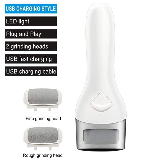 MORESEC Electric Foot File, Rechargeable Electric Foot File, Callus Remover for Dead Skin, Portable Foot Grinder with LED Light, Wet Dry Foot Pedicure Tool, USB Charging Foot Care Device