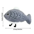 thumbnail image 2 of DJKDJL 10.63" Funny Fish Plush Toy, Soft Stuffed Animal with Legs, Quirky Cartoon Design, Soft Huggable Plushie Doll Pillow Gifts for Kids, Fans and Meme Lovers, 2 of 4