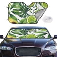 thumbnail image 2 of Kdxio Watercolor Green Tropical Print Windshield Sun Shade,UV Rays and Sun Heat Protection,Sunshade for Car Windshield,Car Shade Front Windshield - Small, 2 of 6
