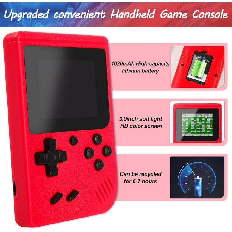 Tiny Tendo 400 Games Handheld Game Console Rechargeable Li-ion