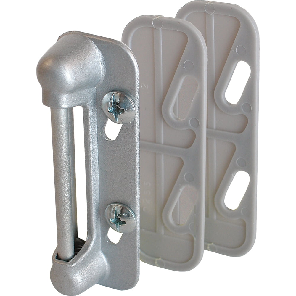 Aluminum, springloaded Screen Door Strike Plate