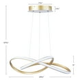 thumbnail image 6 of Bestco Geometric LED Pendant Light with Adjustable Height Aluminum Frame & Gold Finish, 6 of 12