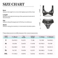 thumbnail image 4 of Kdxio Travel The World1 Print Women's 2 Piece High Waisted Wrap Spaghetti Strap Summer Swimsuit Bikini Set-Small, 4 of 7