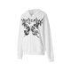thumbnail image 4 of VISgogo - Sudadera informal para mujer, con estampado de letras y mariposas, de manga larga, con cremallera y capucha VISgogo moda, 4 of 9