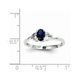 thumbnail image 2 of Sterling Silver Created Sapphire Ring - .54 cwt - Size 5, 2 of 2