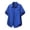 Blue, variant on Fnnxeal Men Button Down Shirt Short Sleeve Summer Casual Hawaiian Collared Beach Blue Shirts for Men Size 2XL