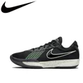 thumbnail image 3 of Zapatillas de baloncesto Nike Air Zoom GT Cut Academy de caña baja para hombre y mujer, antideslizantes y con absorción de impactos, en color blanco y azul, 3 of 5