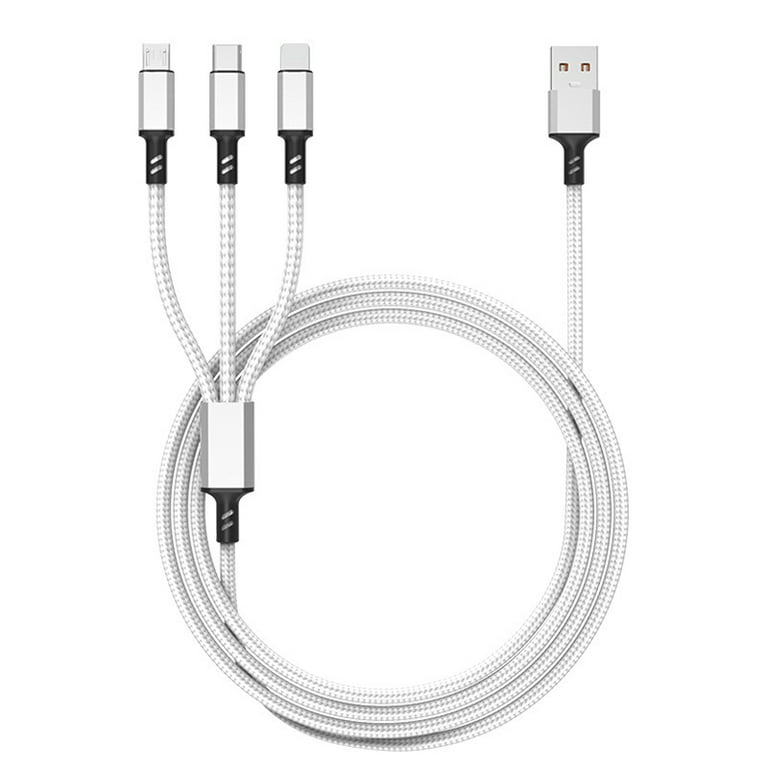 Multi Charging Cable, Multi Charger Cable Nylon Braided Multiple
