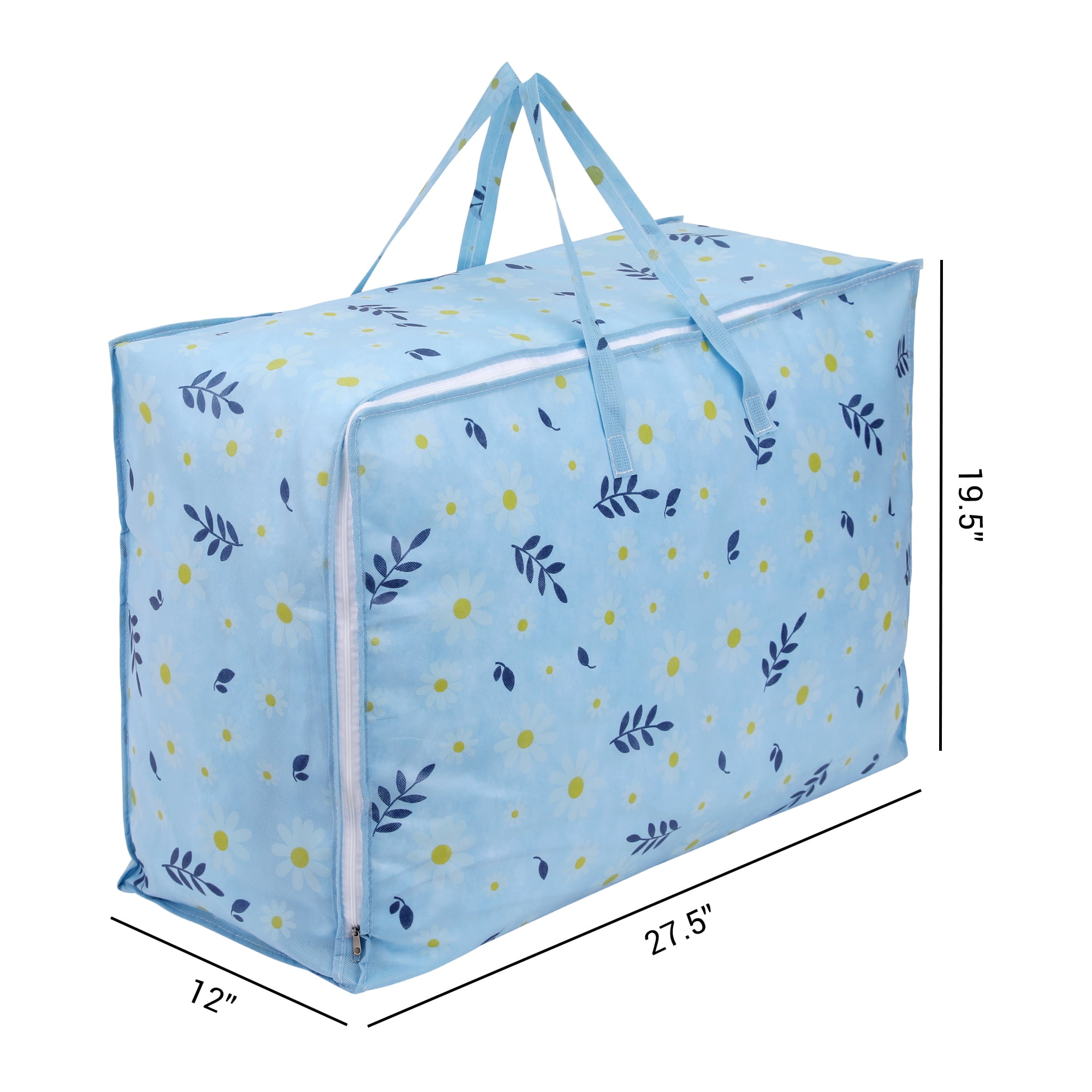 Unique Bargains 1 Pack Clothes Storage Bags Moving Bags Blue 27.5*19.5*12in