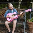 thumbnail image 5 of Guitarra clásica de madera de 30" con estuche y accesorios para niños/niñas/niños/principiantes (rosa), 5 of 5