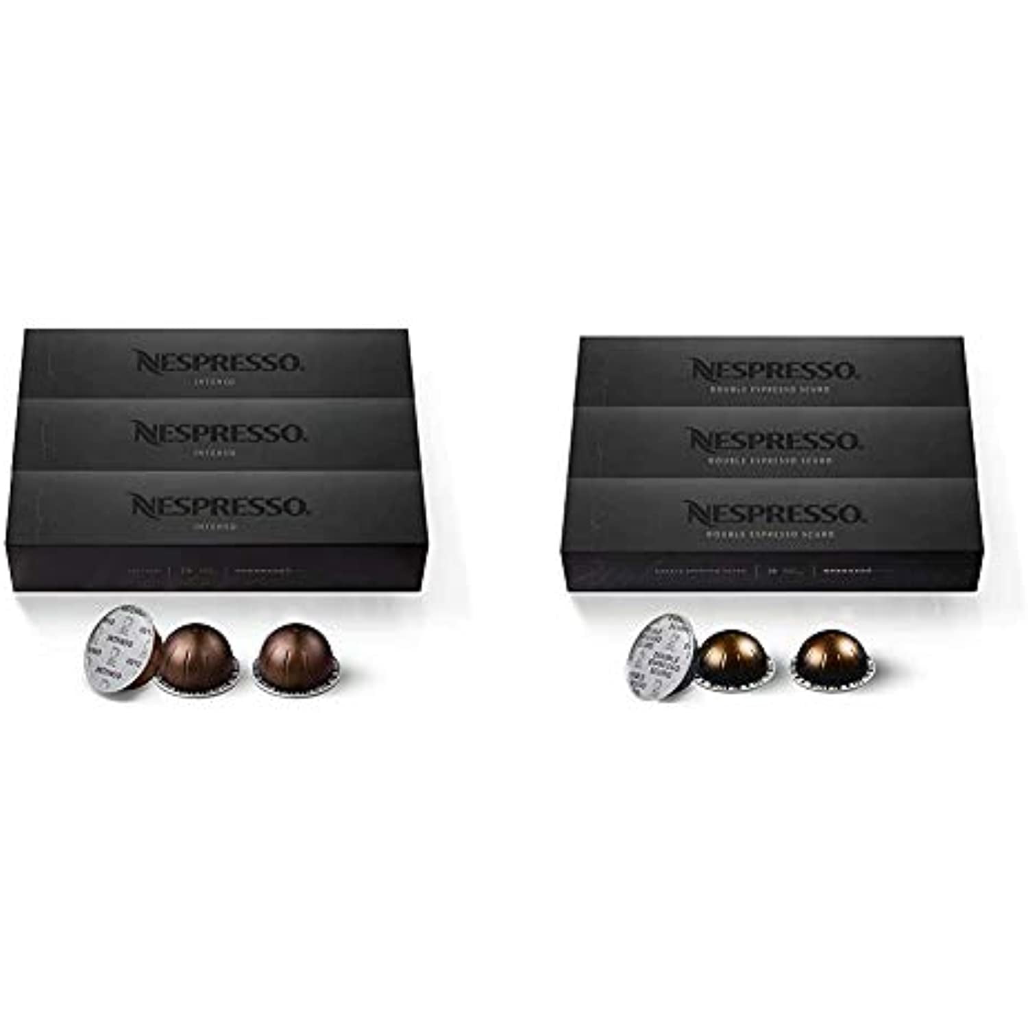 Nespresso Capsules VertuoLine, Double Espresso Scuro, Dark Roast Espresso  Coffee, 10 Count (Pack of 3) Coffee Pods, Brews 2.7 Ounce (VERTUOLINE  ONLY)