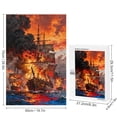 thumbnail image 2 of Pirate Fleet Battle Scene 1000 Piece Jigsaw Puzzles for Adults Flame Burning Scene Art Puzzle Challenging Family Activity Games Colorful DIY Craft Puzzle for Home Decor Gifts 30x20 Inches, 2 of 6