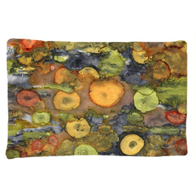 Taie d'Oreiller Standard en Tissu Abstrait avec Mère Terre