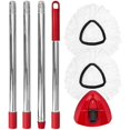 thumbnail image 1 of wonima02 Mop Head Replacement Set for O-Ceda EasyWring 1-Tank System, Includes 2 Spin Mop Replacement Head, 1 Mop Handle (30-58in Adjustable 4-Section Pole), 1 Spin Mop Base, 1 of 1