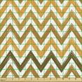 thumbnail image 2 of Ambesonne Herringbone Fabric by the Yard Upholstery, Horizontal Zigzag Plot, 5 Yards, Dark Yellow Amber, 2 of 5