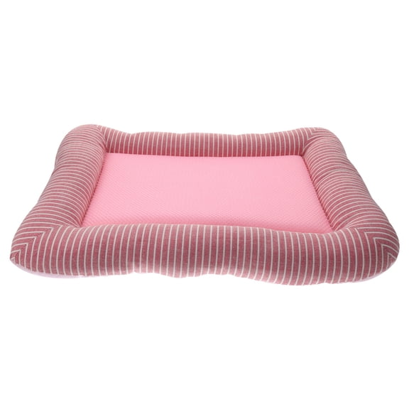 PAMINGONO Pet Cooling Bed Pink Ice Silk 1 Set 17.3x12.6in