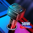 thumbnail image 5 of 4-Port Car Charger For phone Fast Charge PD 20W Type C USB Adapter, 5 of 8