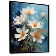 thumbnail image 2 of Designart "White Orange beautyful Snowdrops Flowers I" Floral & Botanical Floater Framed Canvas Wall Art, 2 of 7