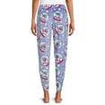 thumbnail image 4 of Briefly Stated Women’s Disney Stitch Christmas Jogger Sleep Pants, 4 of 6