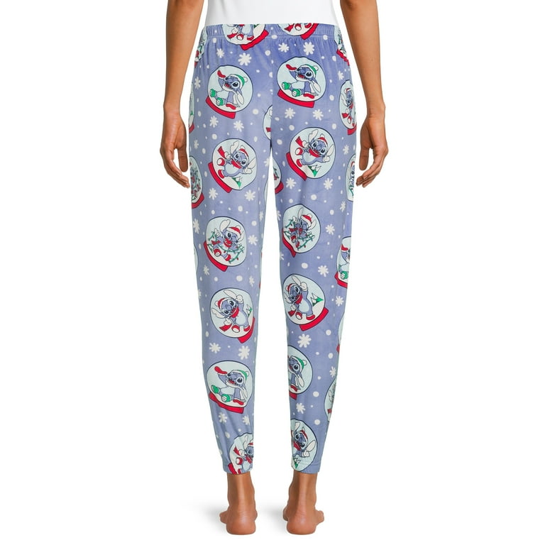 Briefly Stated Women s Disney Stitch Christmas Jogger Sleep Pants Walmart