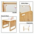 thumbnail image 2 of Nipperland Montessori 3pc Kids Toddlers Play Table and Chair Set, Montessori Furniture, 1 Table & 2 Chairs, 2 of 5