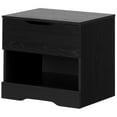 thumbnail image 4 of 5 Drawer Dresser 6 Drawer Double Dresser and Nightstand Bedroom Set in Black Oak, 4 of 7
