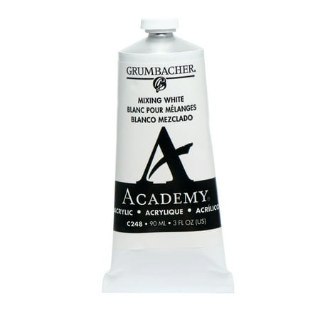UPC: 0014173367662 | Grumbacher Academy Acrylic  90ml Tube  Mix White