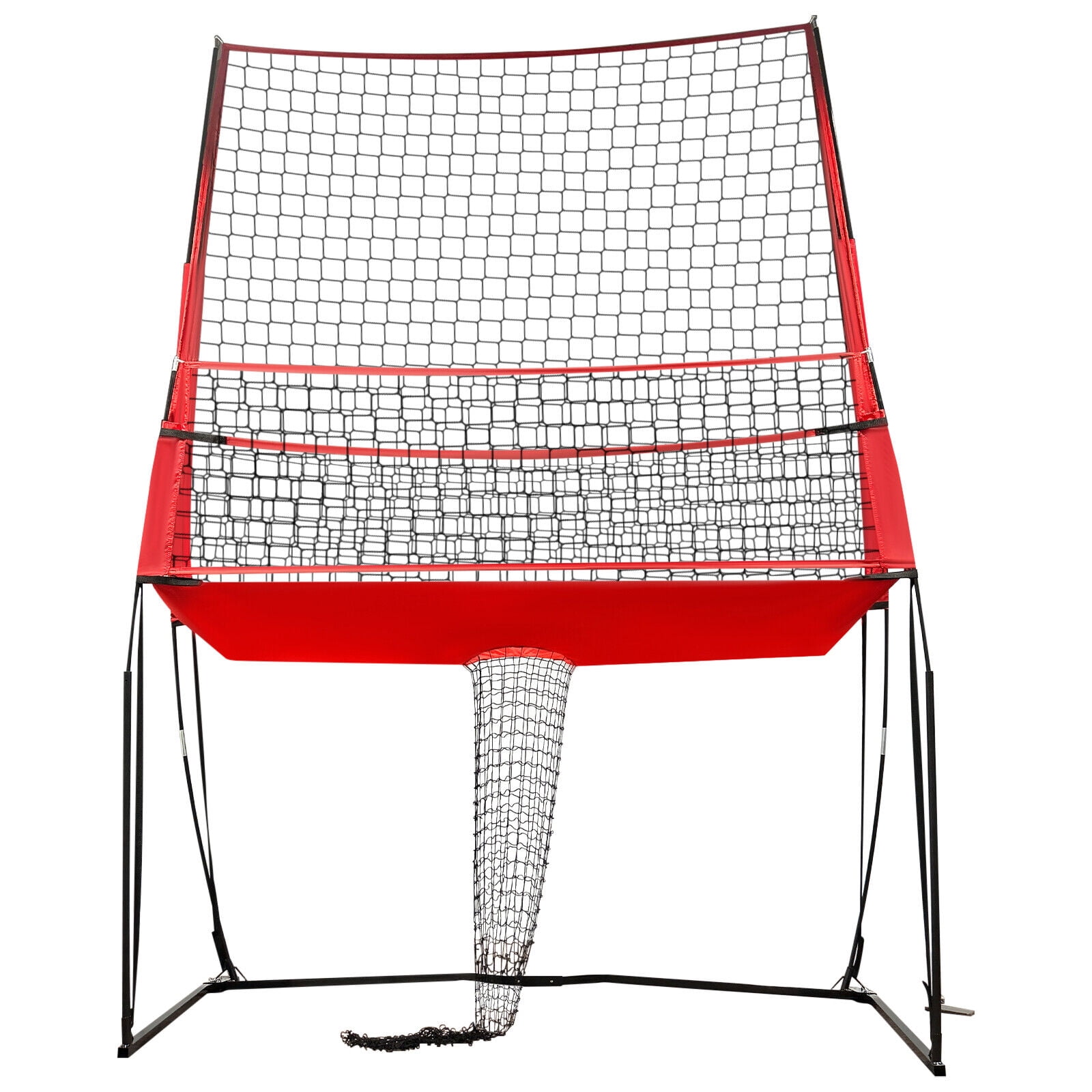 ToppiJoy Adjustable Volleyball Training Net Volleyball Practice Net Volleyball Trainer Equipment Net Red