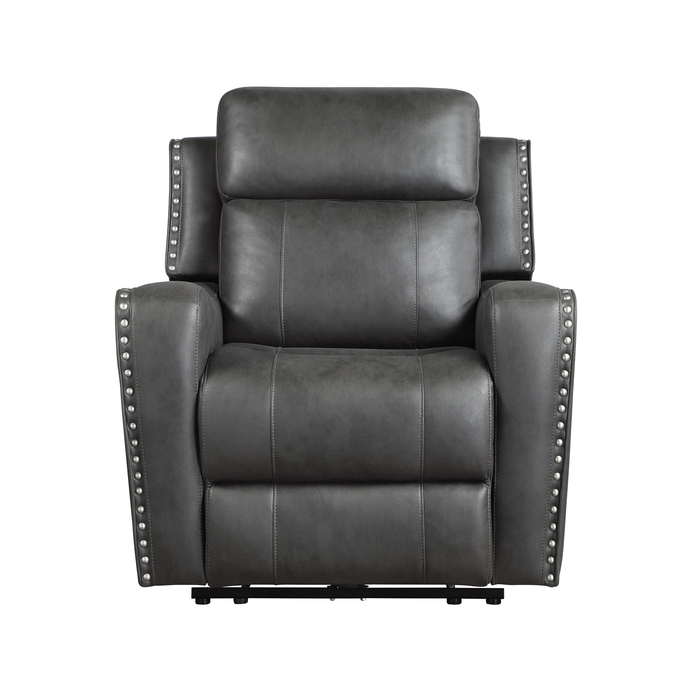 OakvillePark Winterthorn Microfiber Power Reclining Chair, Smoky Gray