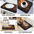 thumbnail image 4 of Dish Drying Mat for Kitchen Counter Halloween Moon Evil Pumpkin Scary Night Coffee Bar Mat Absorbant Collapsible 18x24 Inch Dishes Plate Glass Dry Draining Pad for Halloween Decor Countertops, 4 of 7