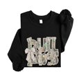 thumbnail image 5 of Bulldogs Camo Coquette Bow Sweatshirt for Women & Teens School Spirit Game Day Crewneck Black Sweatshirt Small, 5 of 7