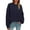 Navy Blue, variant on PRETTYGARDEN Sweatshirts for Women Oversized Crewneck Ribbed Pullover Long Sleeve Tops Comfy Fall Winter Fashion Outfits