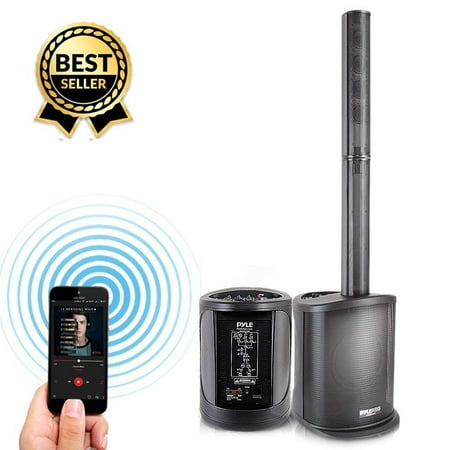200 Watt Floor Standing Speaker - Digital Audio Speaker Tower Amplifier - 400 Watt Floor Standing Wireless Stereo Stage Tower Speaker System with 8