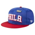 thumbnail image 3 of Men's-New Era  Royal/Red Philadelphia 76ers Throwback Satin Vintage Pin Two-Tone 59FIFTY Fitted Hat, 3 of 6