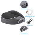 thumbnail image 4 of Uxcell Travel Pillow, Plane Sleeping Pillow with Earplugs Eye Masking for Train, Dark Gray, 4 of 6