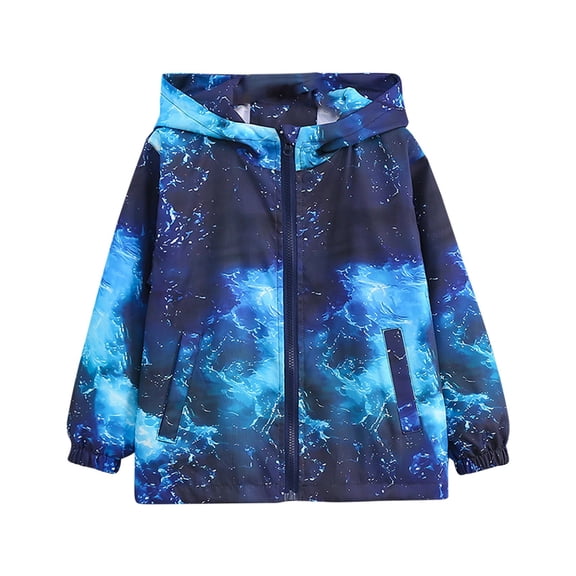 XQYLOS Cool Rain Coats For Girls Spring Fall Fashion Windbreaker Lightweight Fleece Jacket With Hood Kids Spring Loose Warm Outerwear