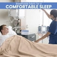 thumbnail image 2 of Linteum Textile Hospital Thermal SNAGLESS Spread Blanket, 100% Cotton (74x100 in, Taupe), 2 of 9