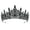 Black, variant on Homesteed Elegant Rhinestone Crown Headband Sparkling Princess Tiara Metal Hair Band Bridal Headpiece for Women Birthday Wedding Prom Party Decorations