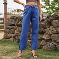 thumbnail image 3 of Vedolay Bell Bottom Jeans for Women Jeans High Waisted Straight Leg Denim Pants,BU2 S, 3 of 5