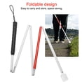 thumbnail image 4 of Blind Walking Cane Foldable Guide Stick, Reflective Blind Guiding Cane Crutch 5 Sections Folding Cane, Collapsible Lightweight Aluminum Alloy Walking Stick for Visually Impaired, 4 of 8