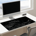 thumbnail image 2 of Black & White Great Wave Mouse Pad - Durable Non - Slip Desk Mat, Extra - Large Soft & Comfortable Mouse Pad - Ergonomic Stitched Desk Mat Ideal for Esports & Office Use, 2 of 4