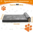 thumbnail image 2 of Cama Ortopédica para Perros Grande,100cm*60cm,Cama para Perro con Espuma Viscoelástica de Recuperación Lenta y Funda extraíble y Suave Piel sintética,Fondo Antideslizante, 2 of 7