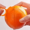 thumbnail image 1 of chock 6pcs Orange Peeler  Plastic Orange Peeler  Simple Lemon Peeler  Grapefruit Peeler  Creative Cutter  Orange Peeler Tool With Ring Handle  Fruit Peeler  Vegetable Fruit Tools  Kitchen, 1 of 5