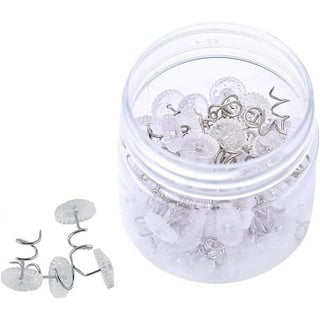 MOOSUP Household Sheet Dust Ruffle Pins, Non-Slip, Bed Skirt Pins, Clear  Heads Twist Pins, for Upholstery, Slipcovers and Bedskirts, Bedskirt Pins 