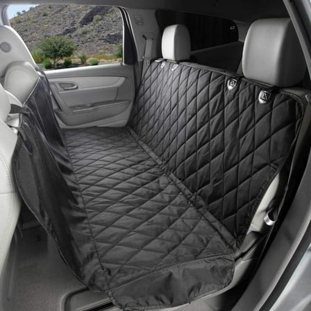 4Knines Dog Seat Cover with Hammock for Cars, Trucks and SUVs - New Waterproof Seat Bottom (Regular, Black)