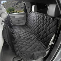 4Knines Dog Seat Cover with Hammock for Cars, Trucks and SUVs - New Waterproof Seat Bottom (Regular, Black)